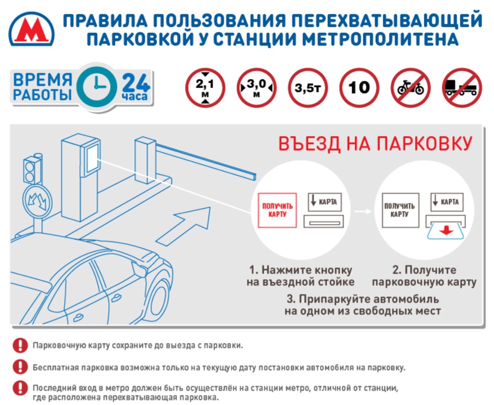 Как бесплатно пользоваться перехватывающей парковкой у станций метро